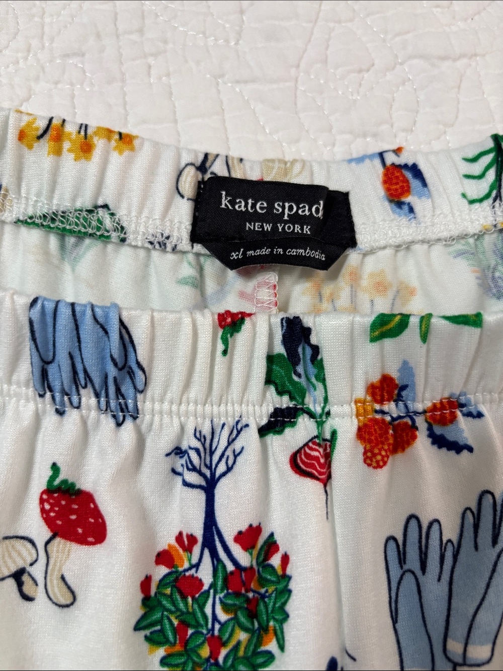 Kate Spade Gardening Short Sleeve Shorts Pajamas Set Size XL Sleepwear - Picture 7 of 14